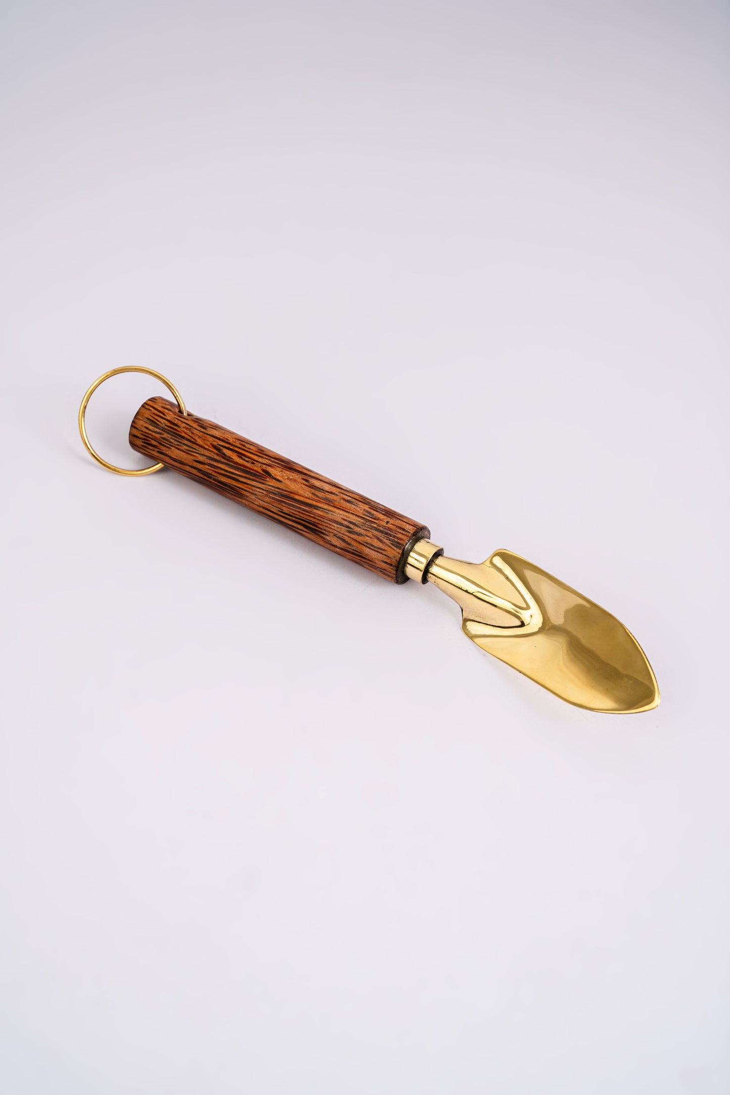 Coconut Wood Handle Miniature Brass Shovel