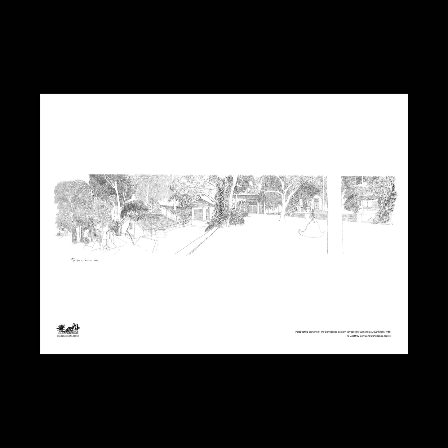 Archival Drawing: Lunuganga perspective