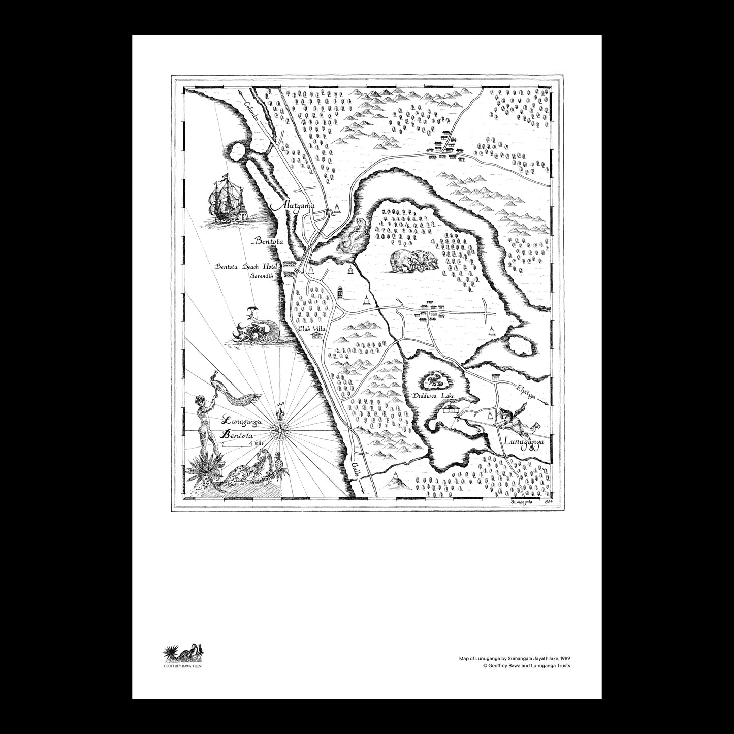 Archival Drawing: Lunuganga Map