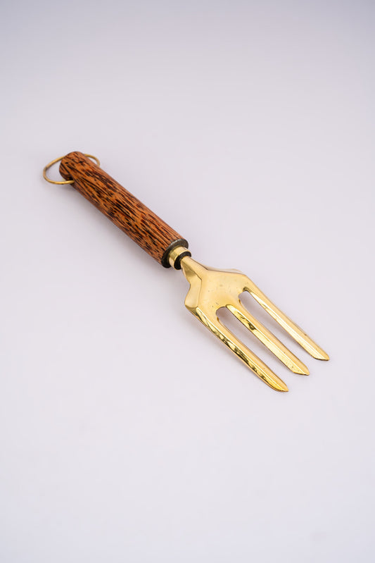 Coconut Wood Handle Miniature Brass Hoe