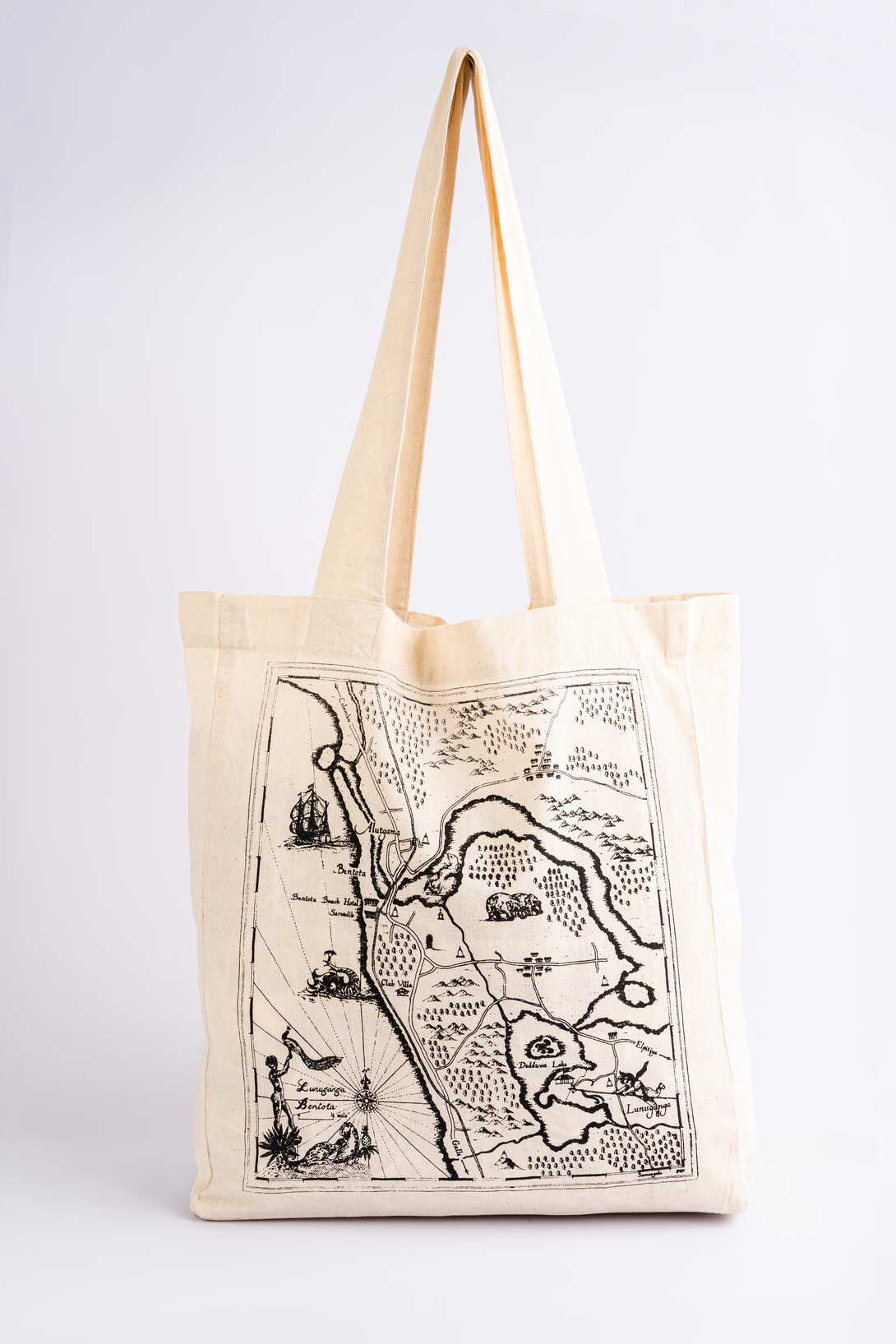 Lunuganga Map Tote Bag