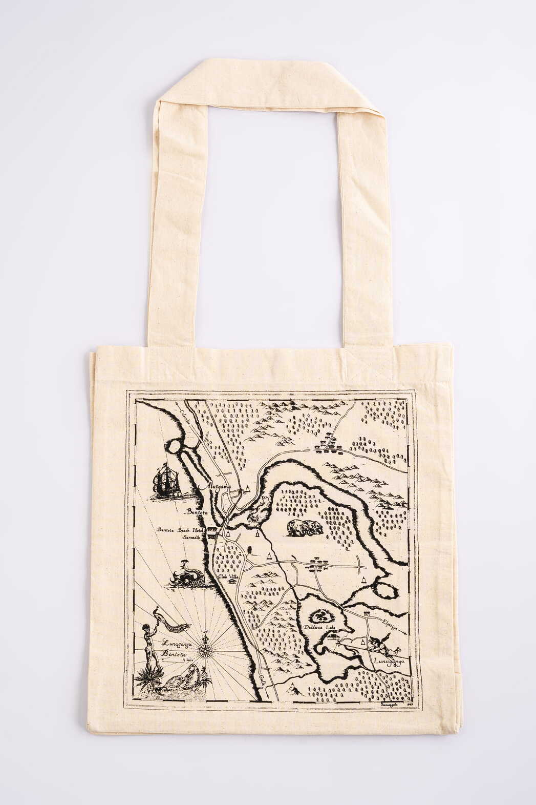 Lunuganga Map Tote Bag