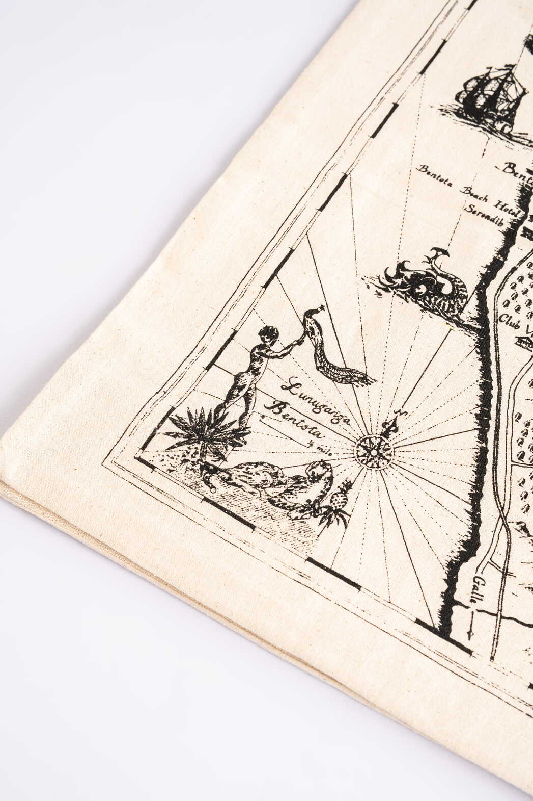 Lunuganga Map Tote Bag
