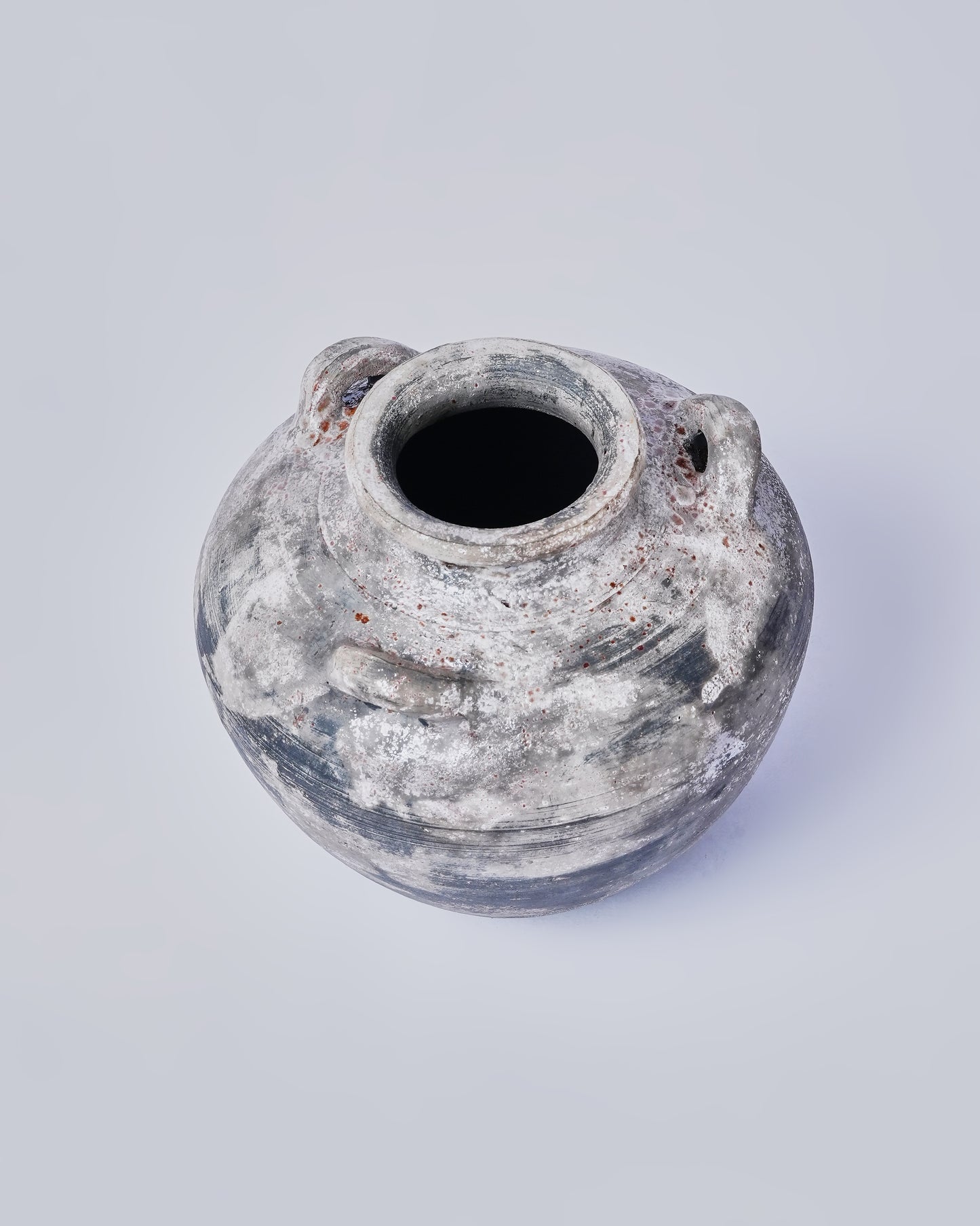 4" Pot Half Glazed
