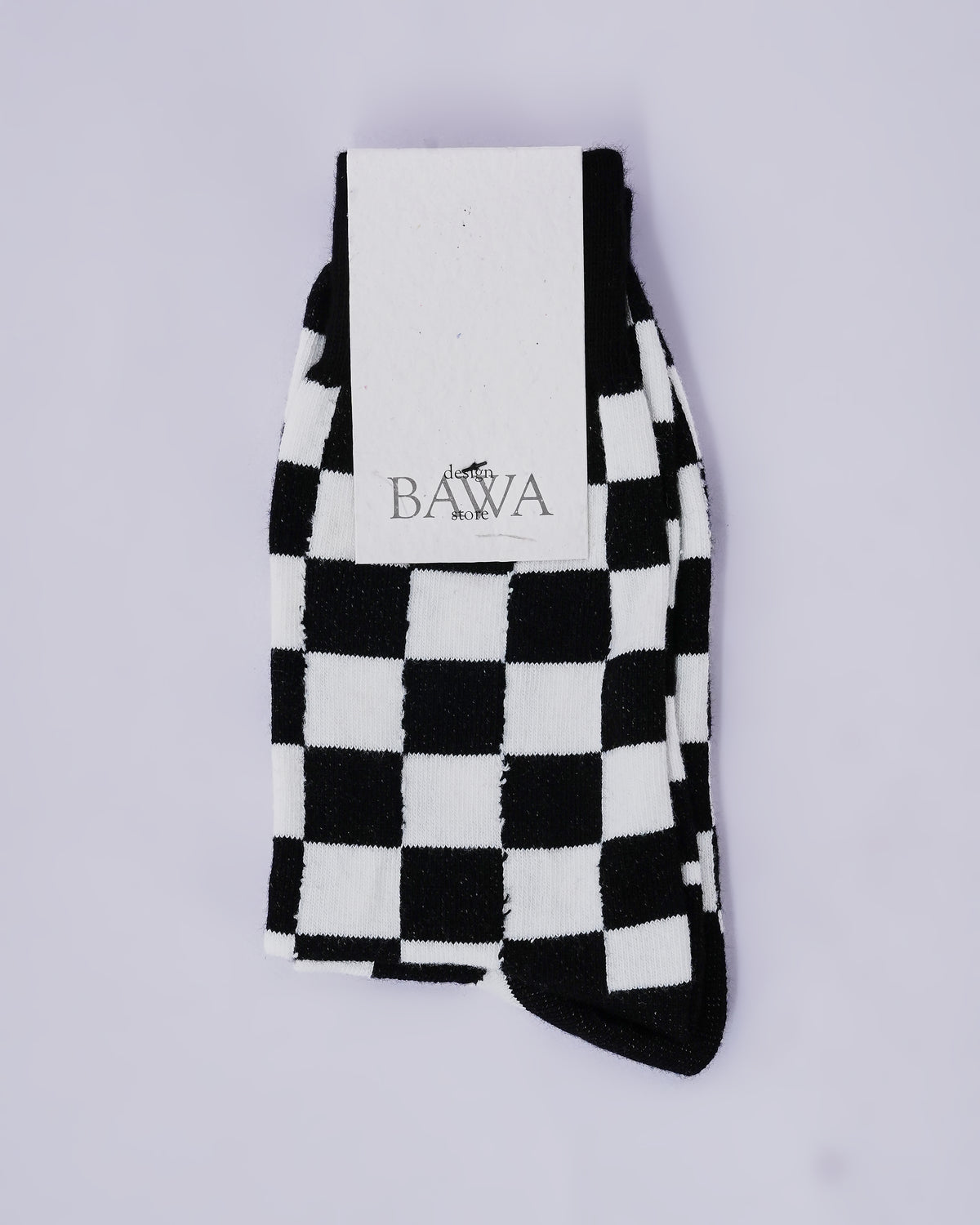 Black & White Check Socks