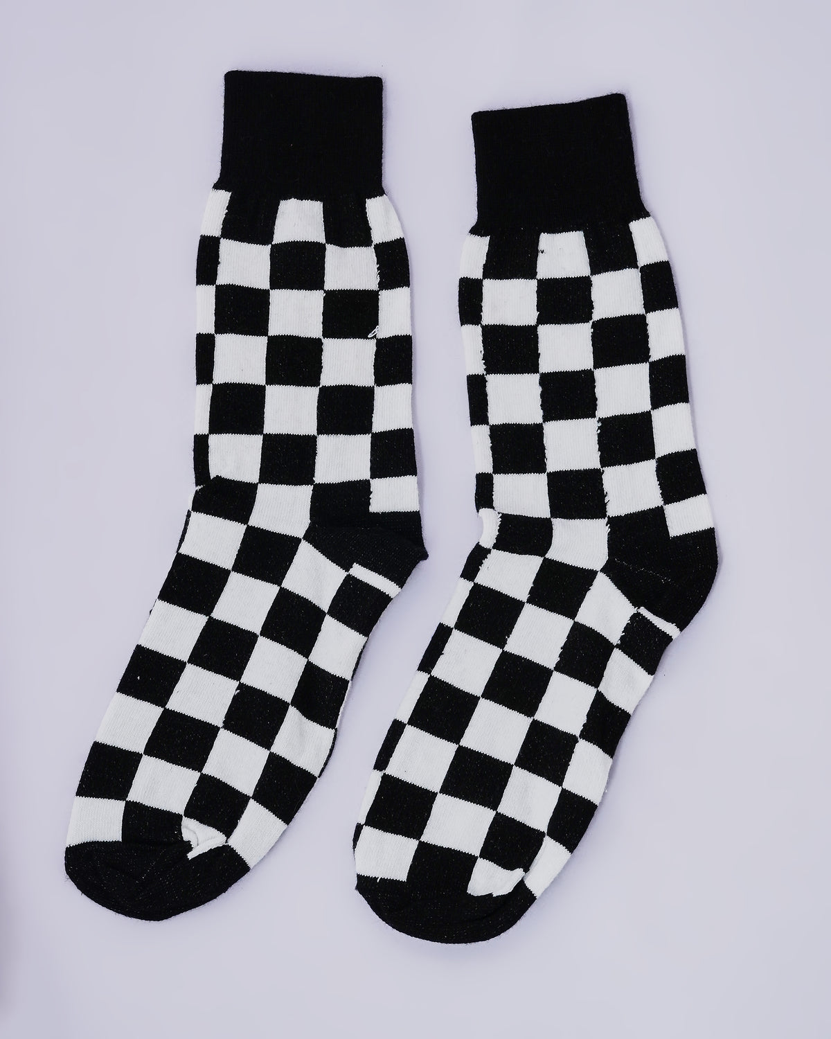 Black & White Check Socks