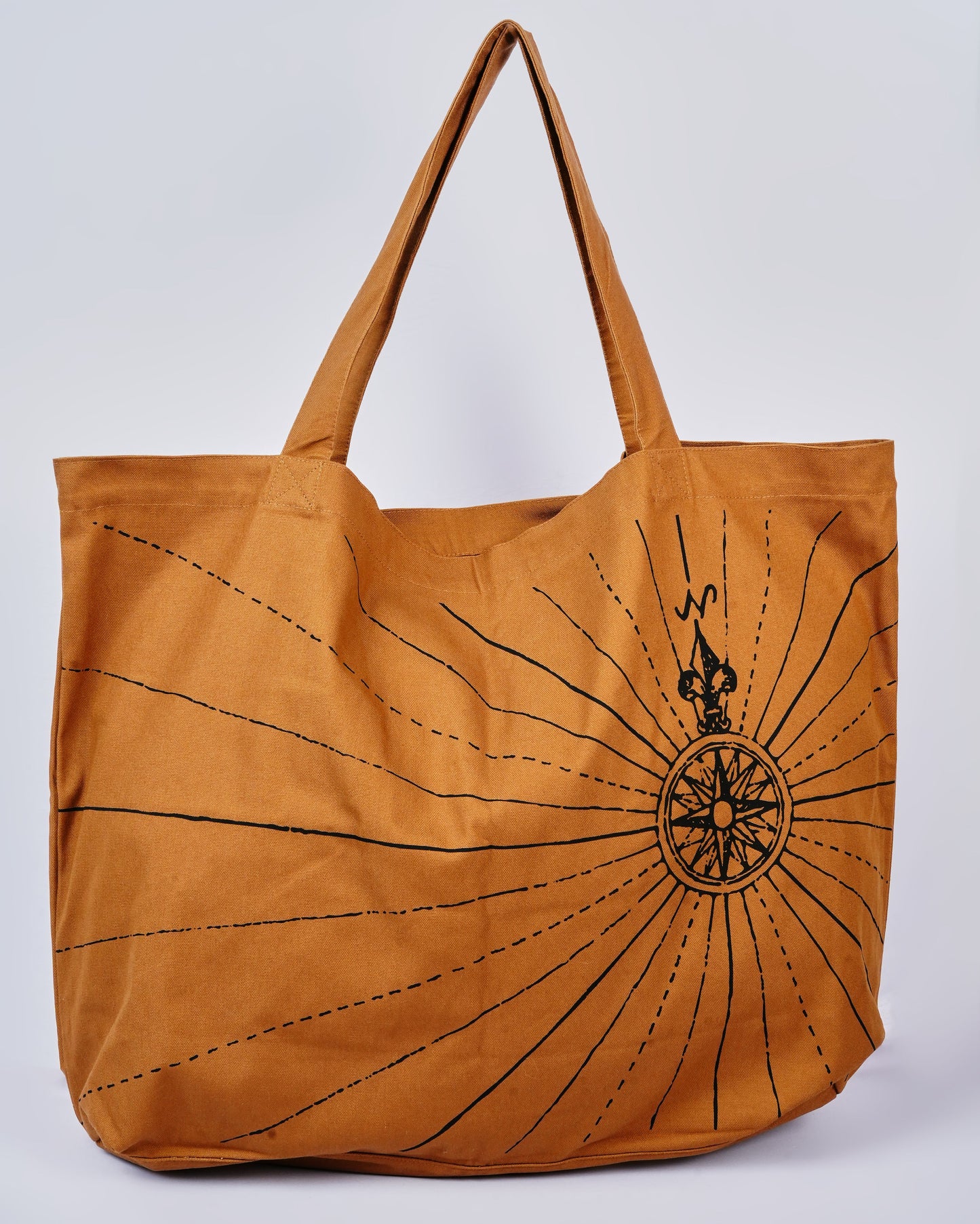 Compass Tote Bag (Light Brown)