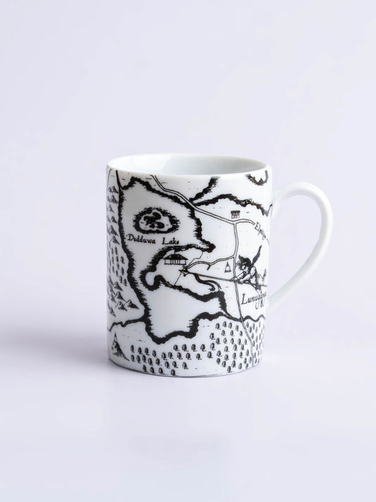 Lunuganga Map Print Ceramic Mug