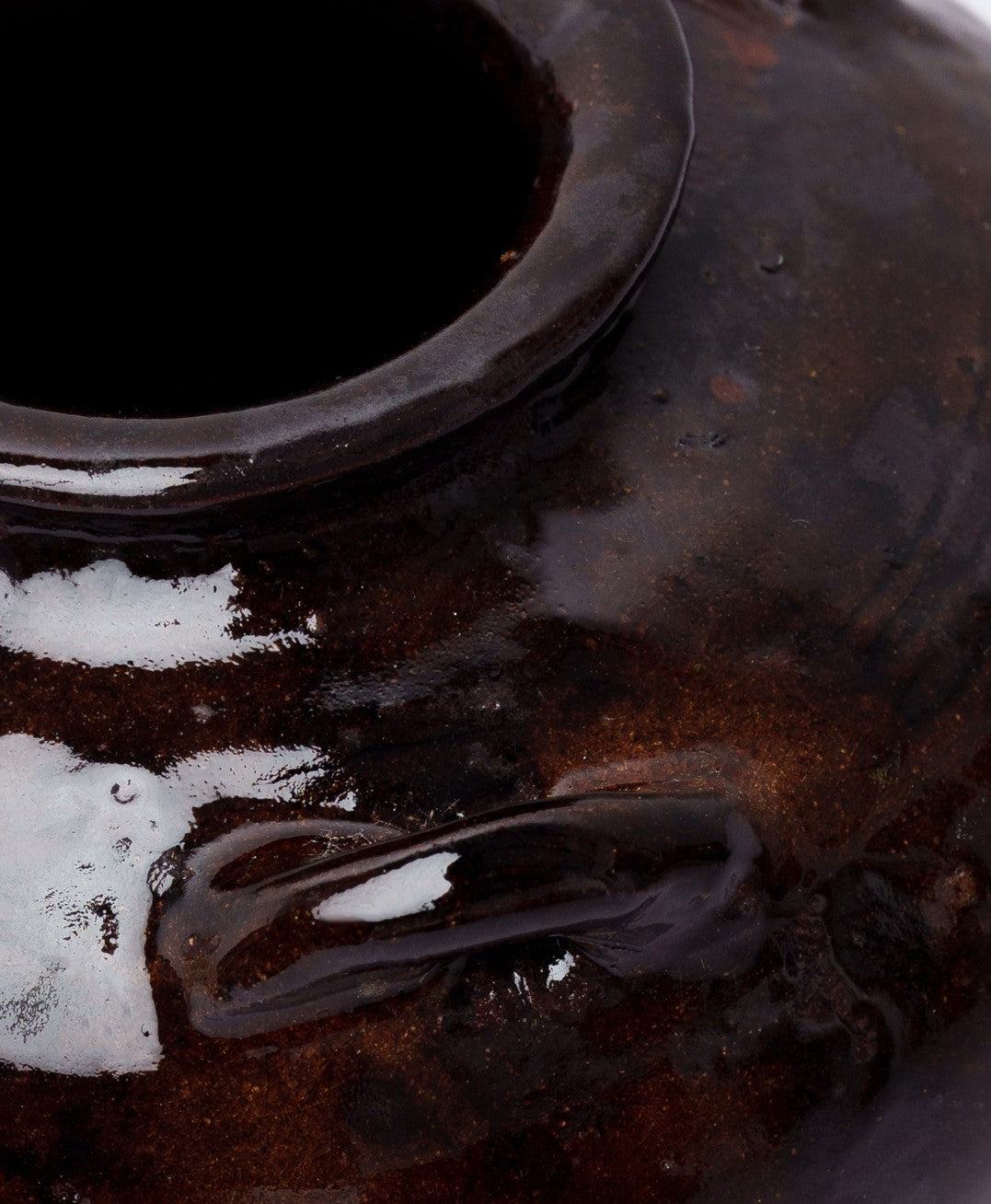 4" Pot Brown Glazed