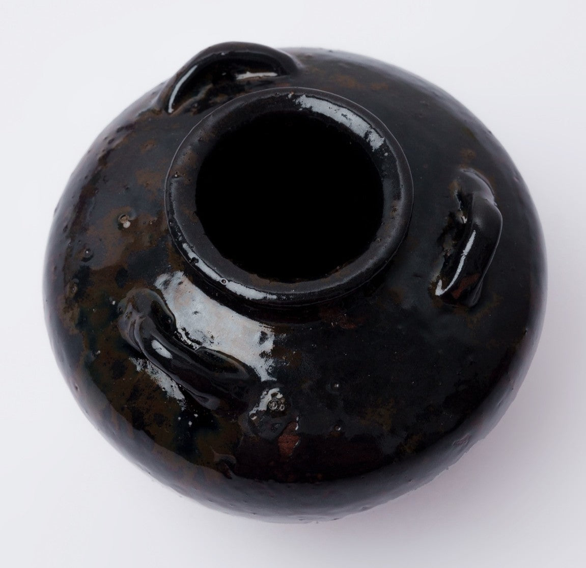 4" Pot Brown Glazed