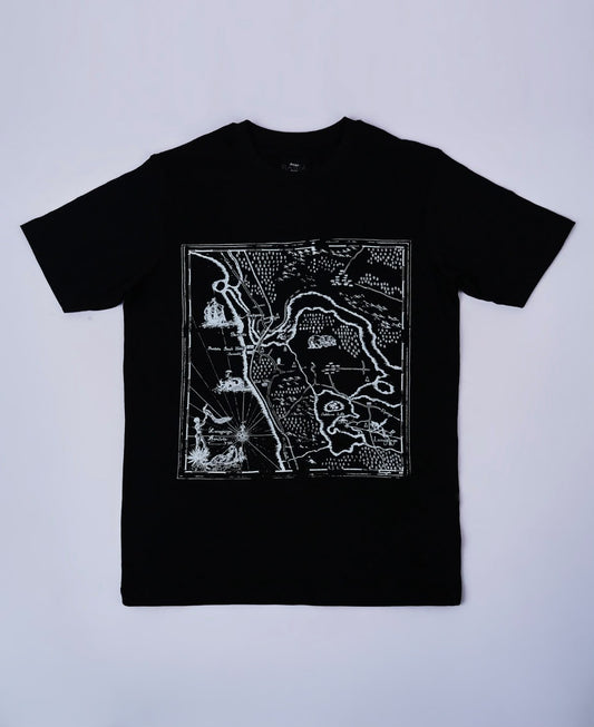 Lunuganga Map T-Shirt (Black)
